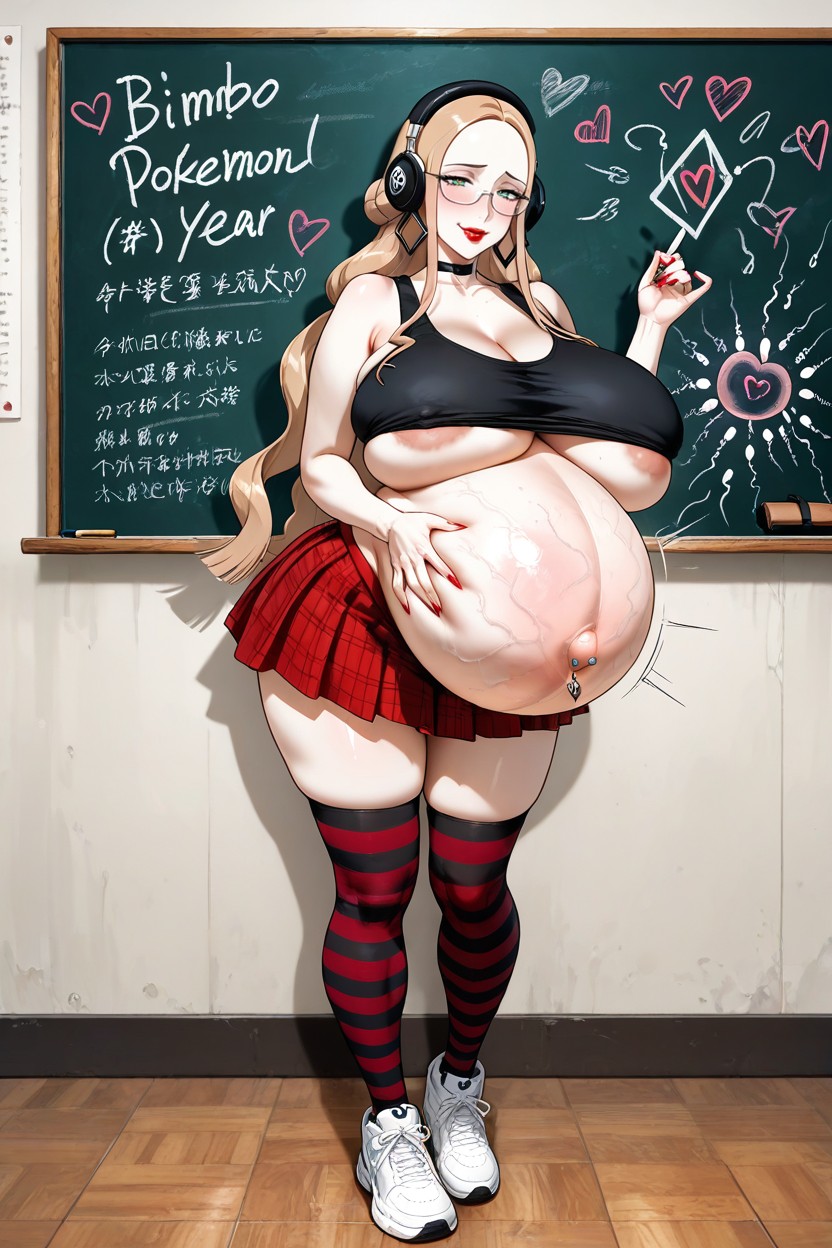 Solo, Headphones, Tits Push Up Hentai AI Porn