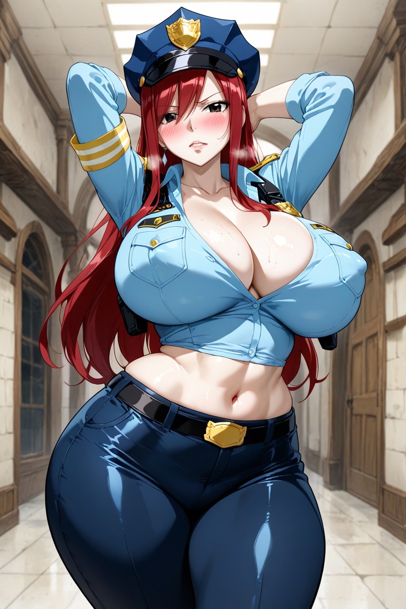 Thick Body, Horny Face, Pale Skin Hentai AI Porn