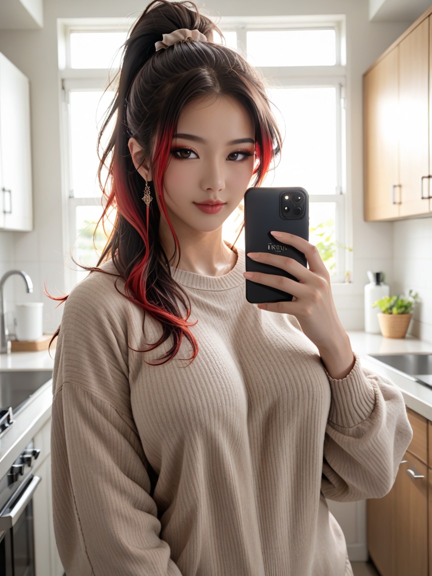 Slightly Forward Toward The Camera, Background Softly Blurred, Subtle Blush Hentai AI Porn