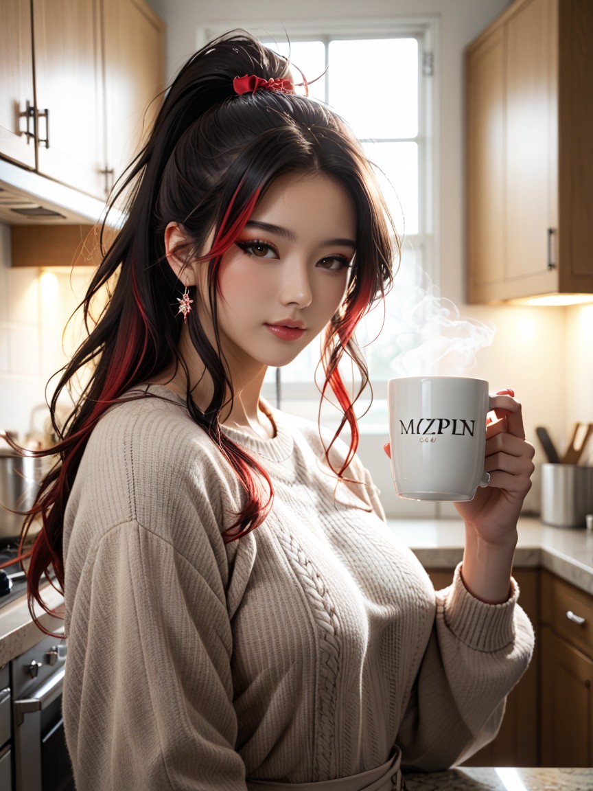 Soft Feminine Vibe, Safe Wholesome But Intimate Atmosphere, Hourglass Hentai AI Porn