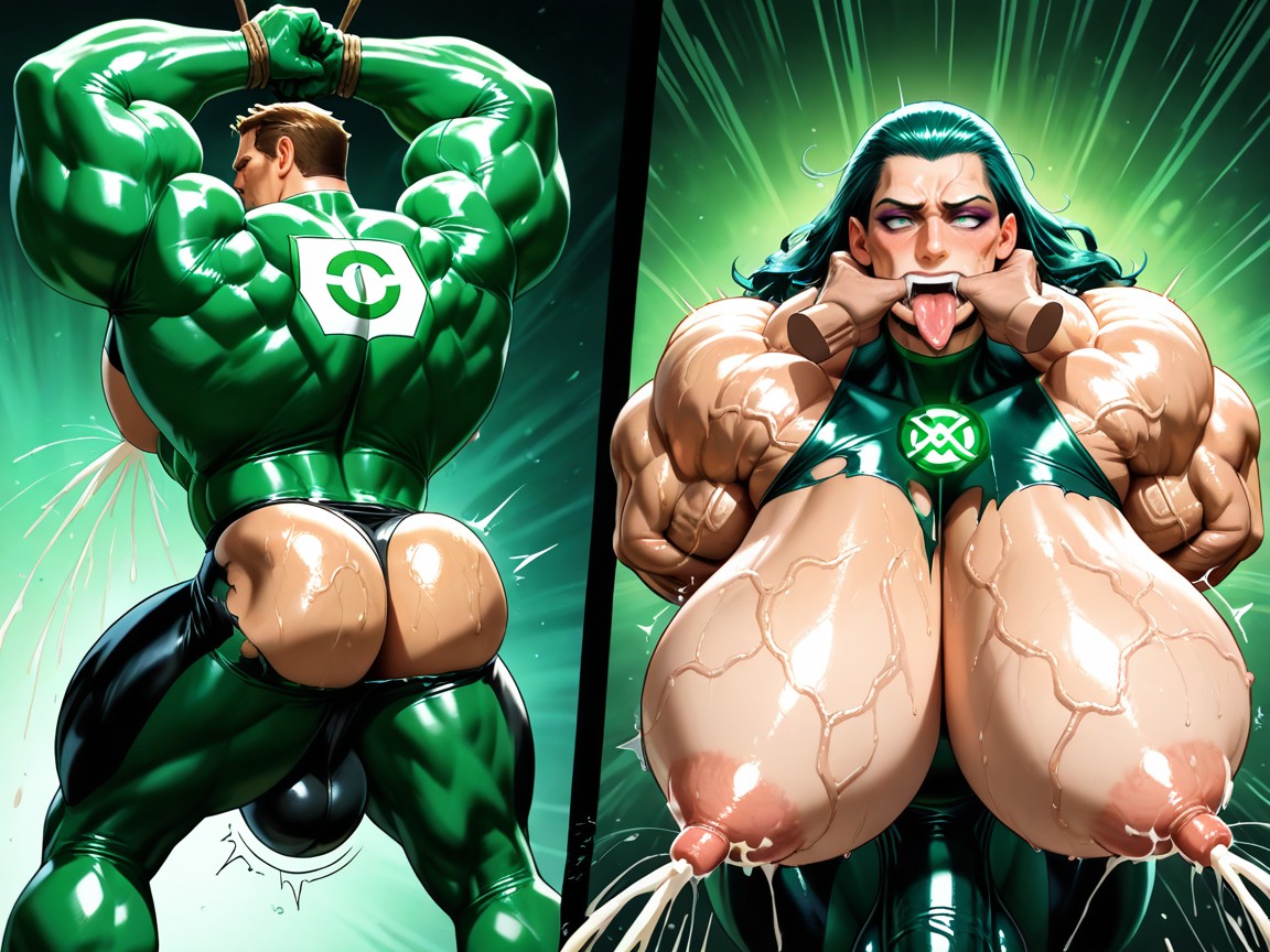 Lex Luthor Grabbing Milk Milking Boobs And Sucking Nipple, Gay Porn, Erect Gigantic Penis Porno IA Gay