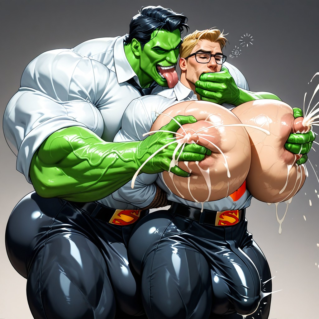 Legs Spread, Glasses, Big Nipples AI Gay Porn