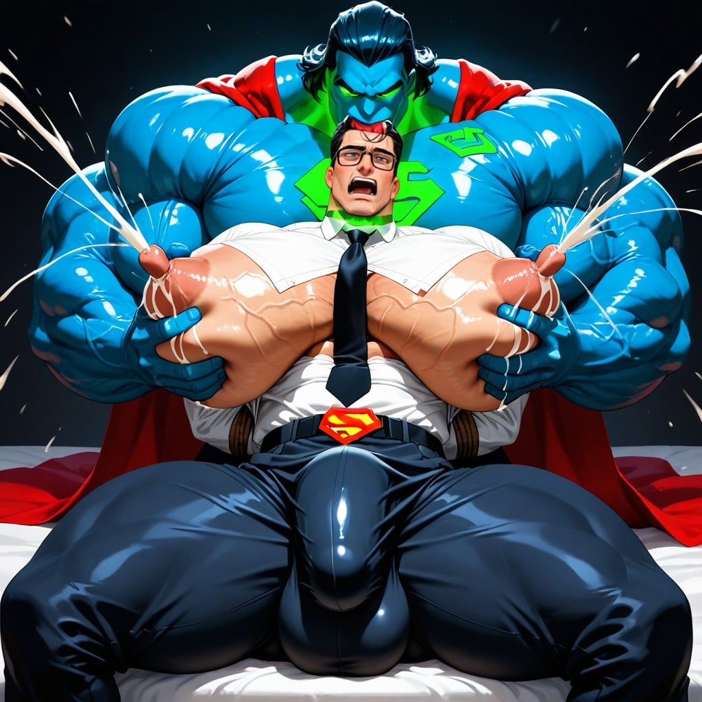 Big Bulge, Hyper Pecs, Superman's Mouth Agape Porno IA Gay