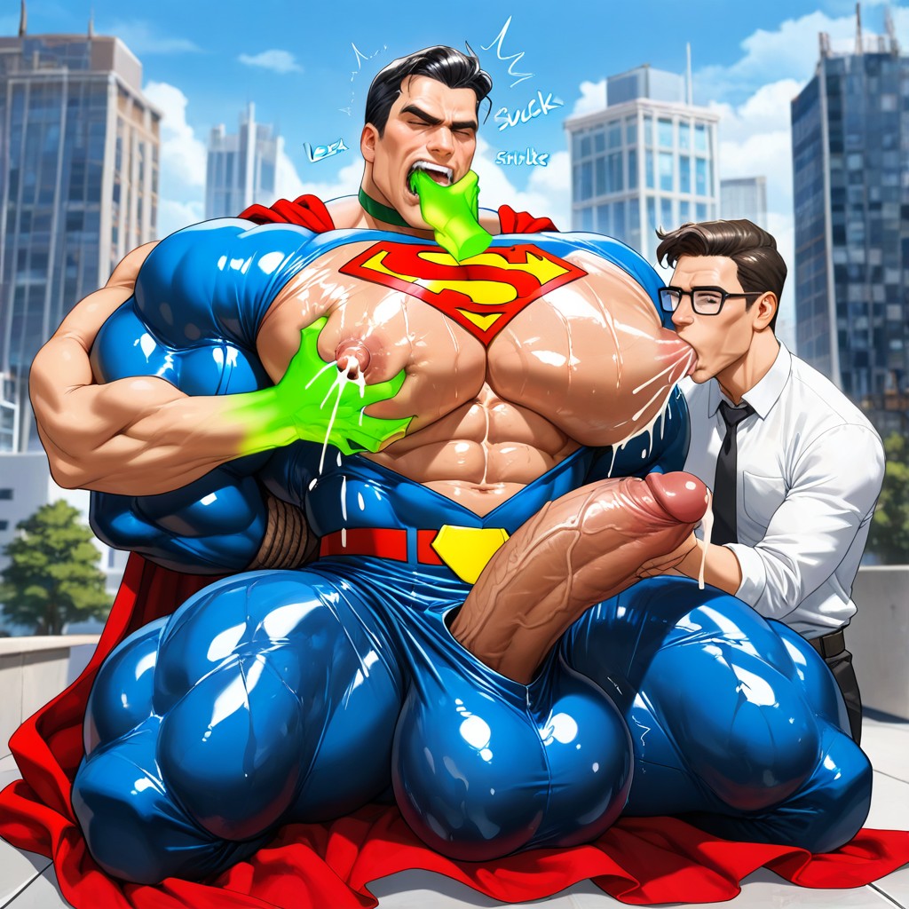 Huge Arms, Suckling Nipples, Superman's Mouth Agape Porno gay IA