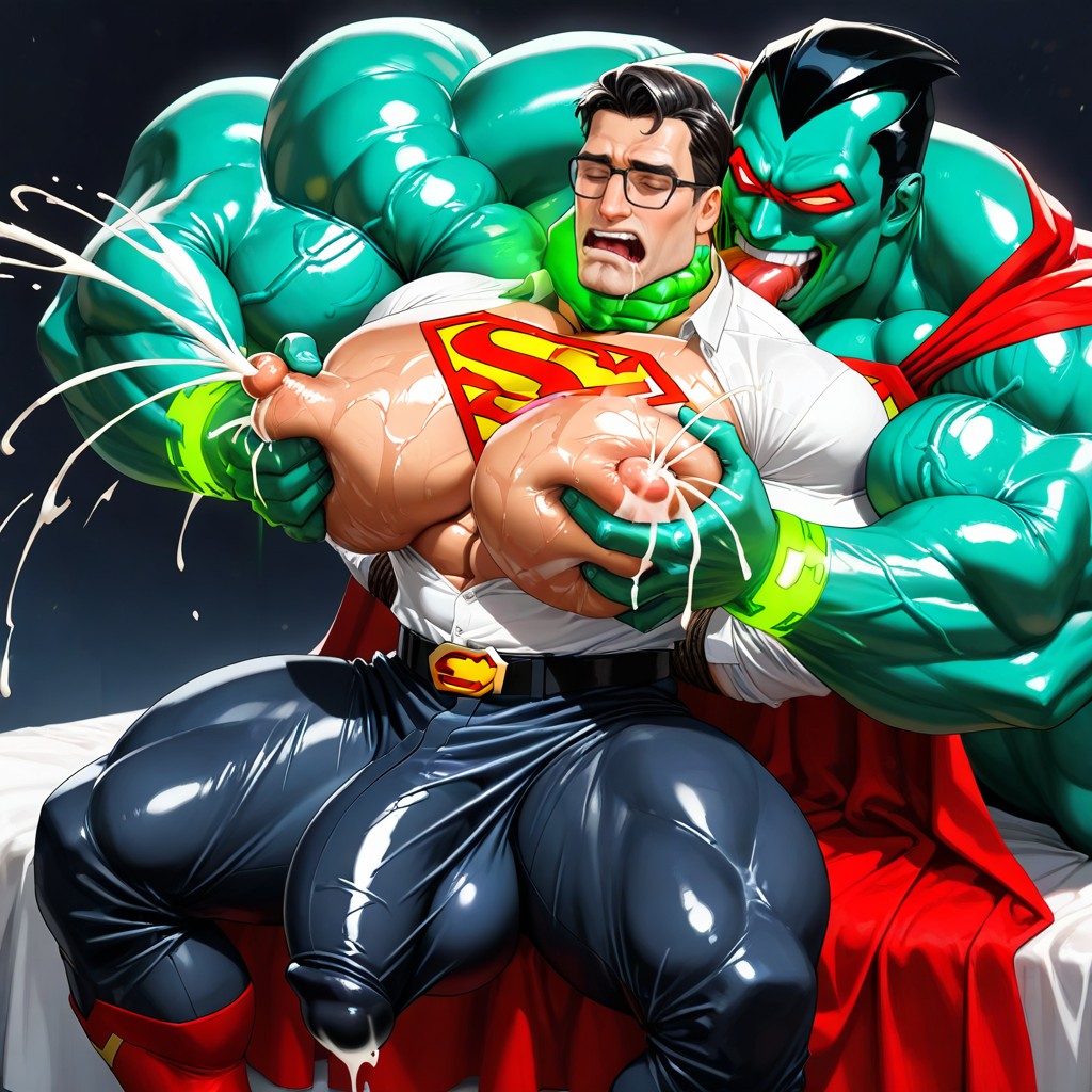 Lex Luthor Is And, Superman, Lex Luthor Greedily Sucking Boob Porno IA Gay