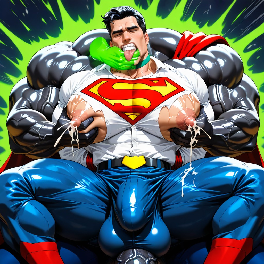Hands Tied Behind Back, Lex Luthor On Top Of Superman, Veiny Penis Porno IA Gay