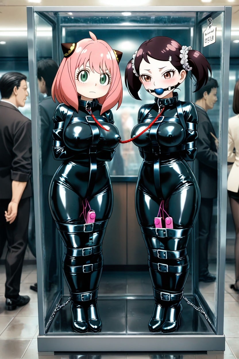 2 People, Bondage, In Display Case Hentai AI Porn