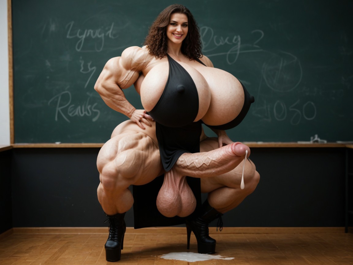 Hyper Cock Futa, Gigantic Rounded Balls, Growing Shemale AI Porn