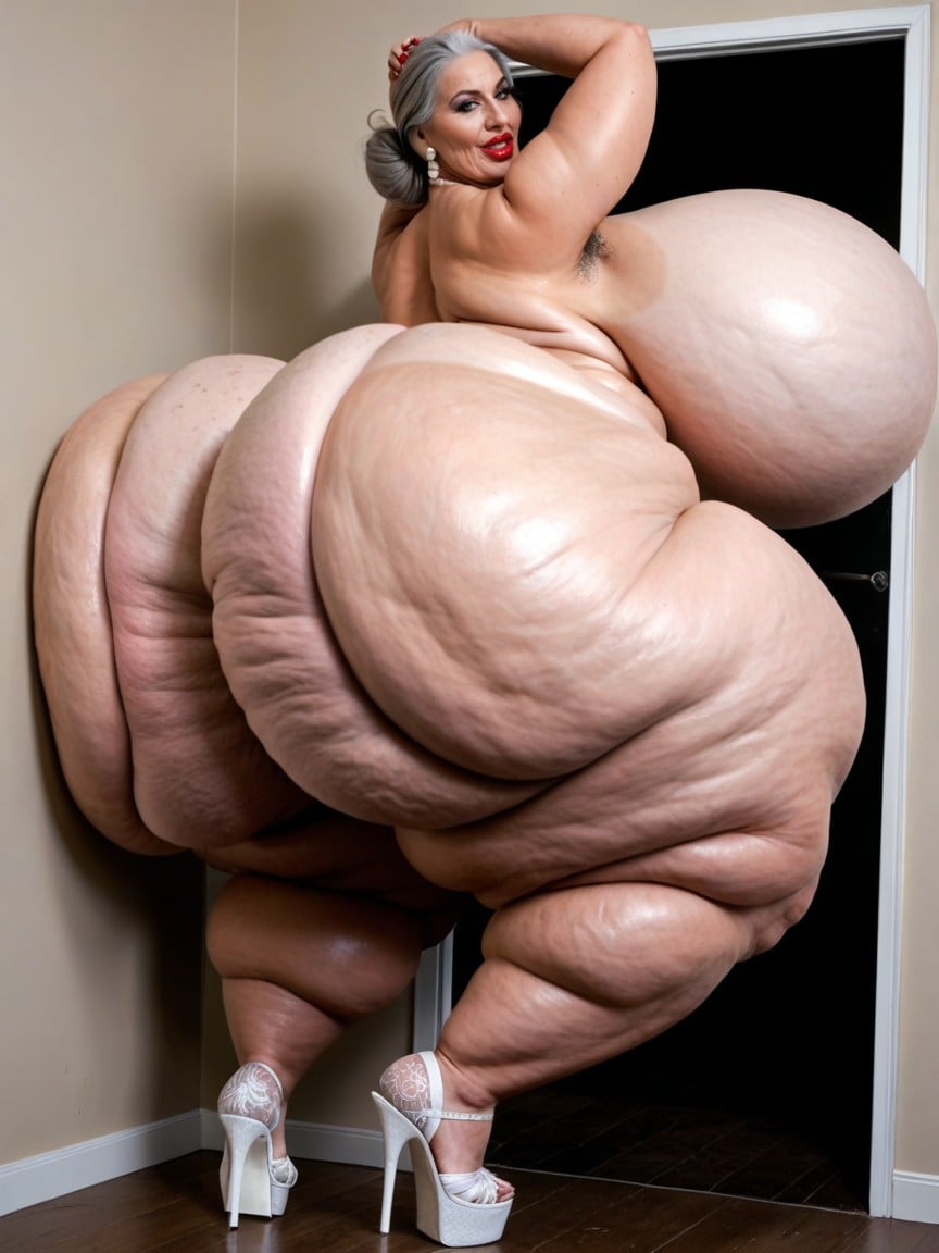 Hyper Colossal Breasts, Mega Thigh Expansion, Gigantic Hyper Ass BBW AI Porn
