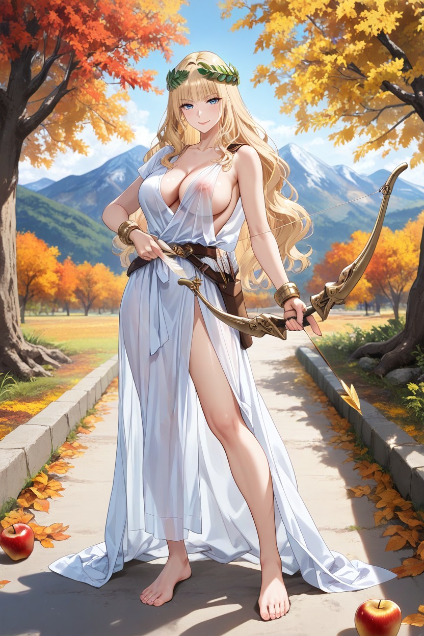 Waist Shot, Green Laurel Wreath, Hard Shadow Hentai AI Porn