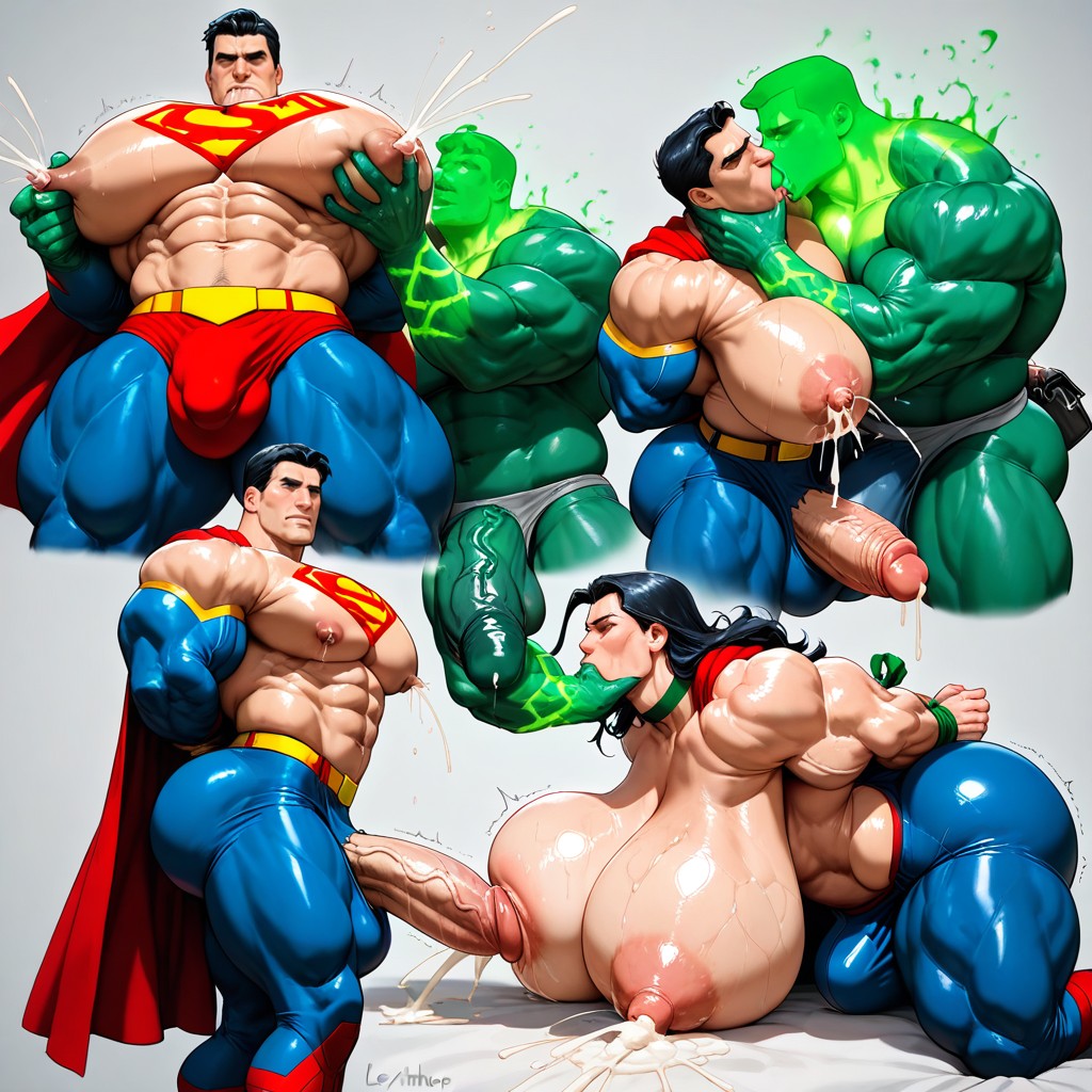 Oversized Muscles, Multiple Views, Sucking Nipples AI Gay Porn