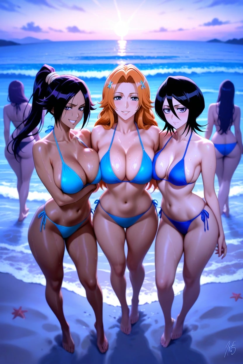 Beach, Without Shoes, Harem AI Porn