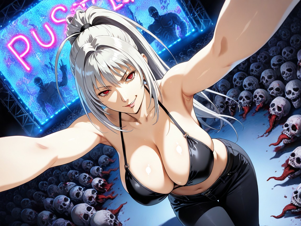 Selfie, Large Breast, Arms Up Hentai AI Porn