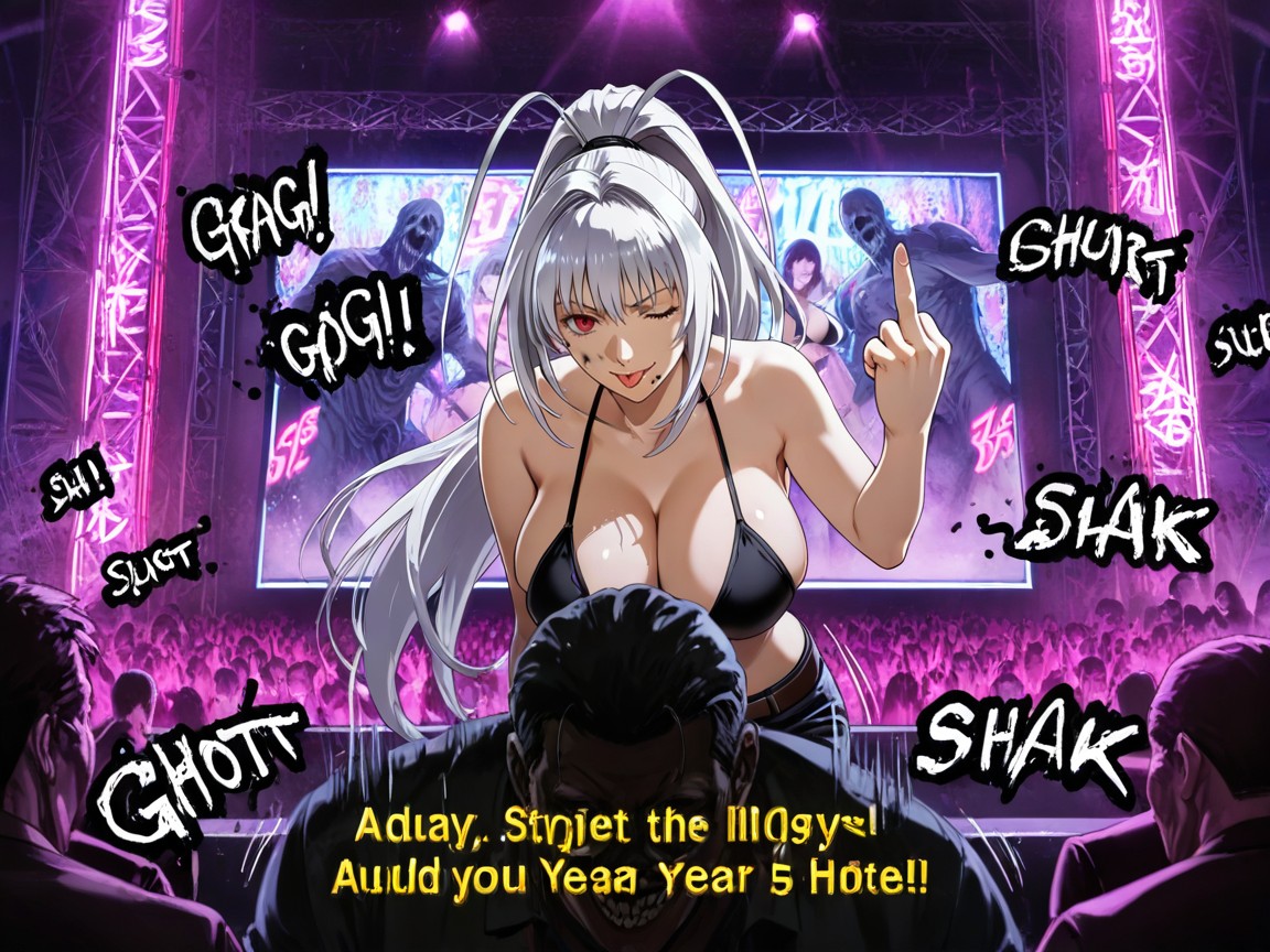 Concert, Large Breast, Persona Art Style Hentai AI Porn