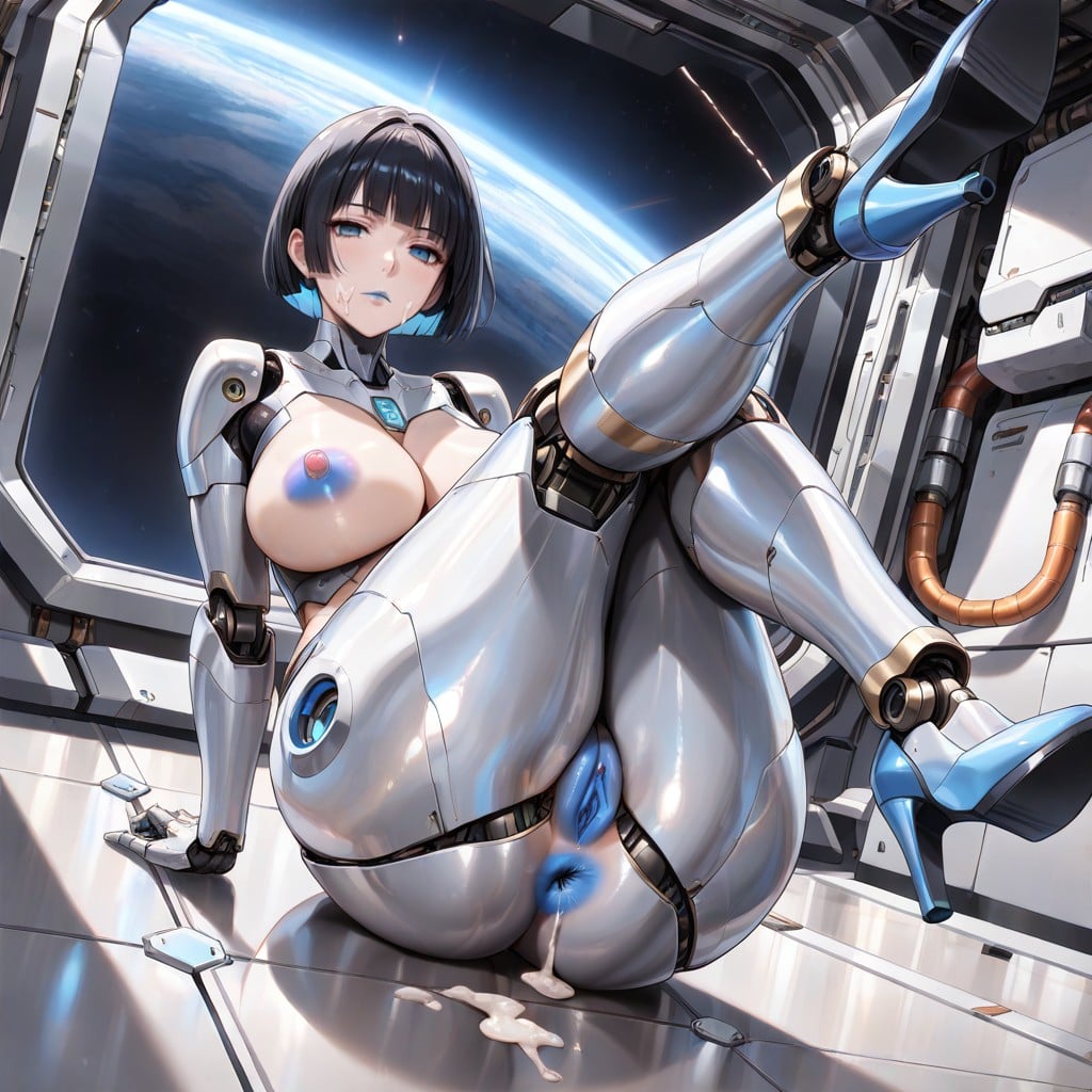 Empty Eyes, Puffy Nipples, Dimly Lit AI Porn