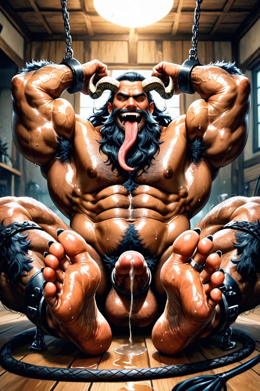 Feet Close Up, Sweaty, Black Claws On Toes AI Gay Porn
