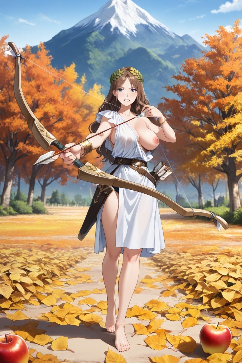 Side View, No Hair Bangs, Autumn Hentai AI Porn
