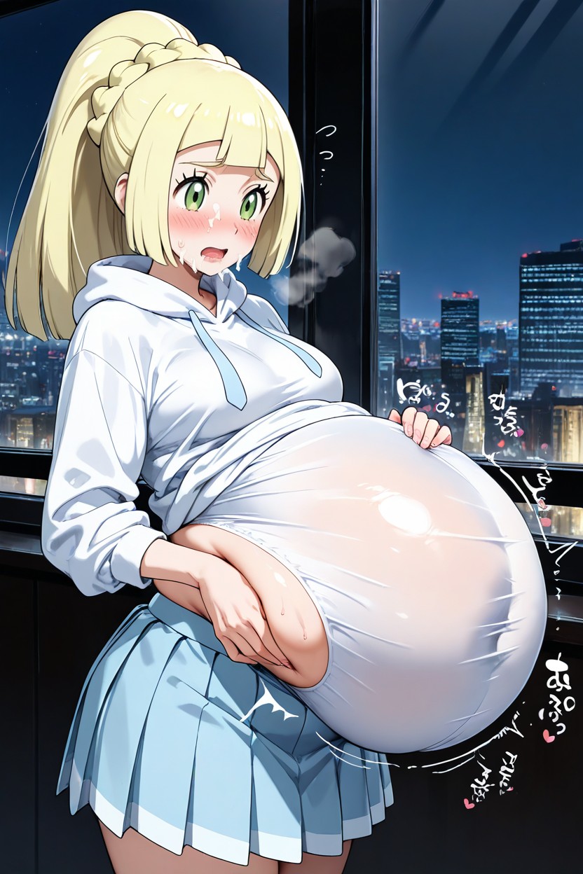 Hyper Belly Bulges, Churning Stomach, 25+ AI Porn
