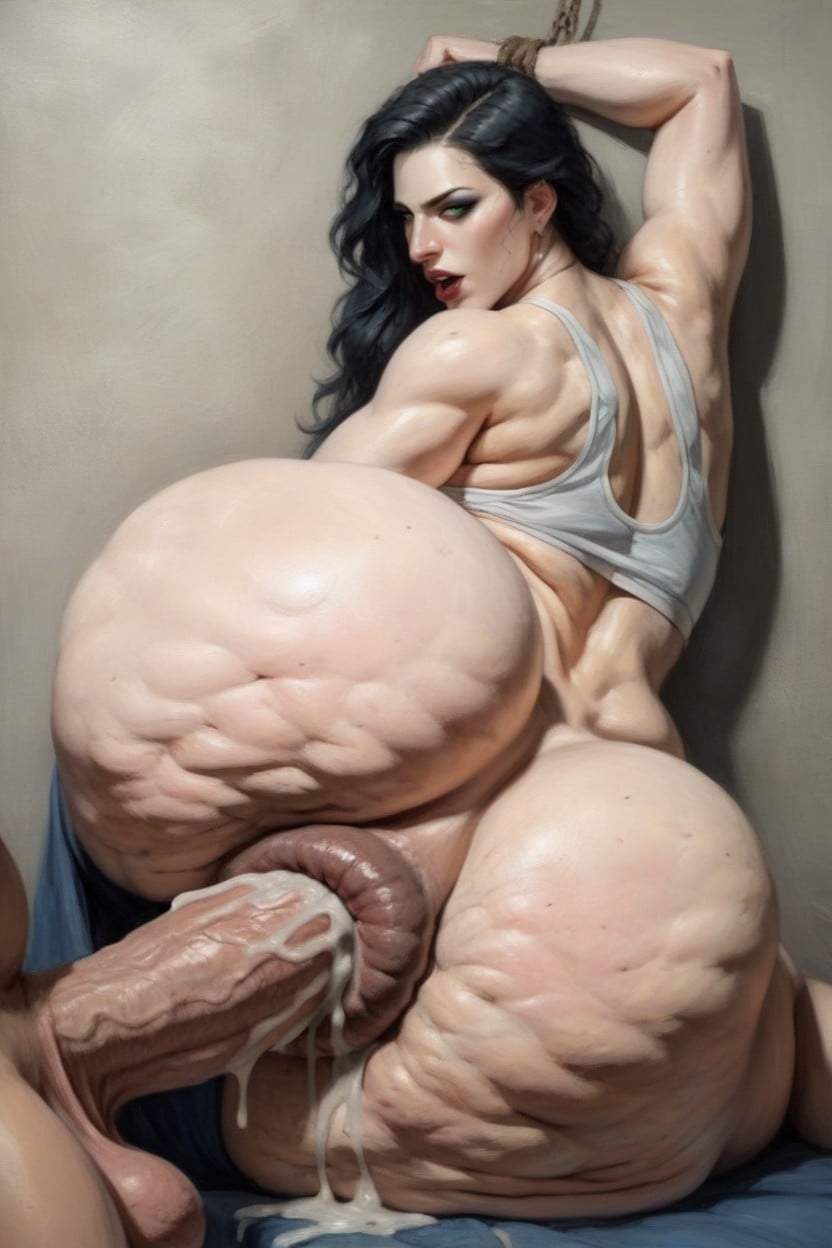 Ultra Wide Hips, Very Wide Hips, Very Big Buttocks AIポルノ