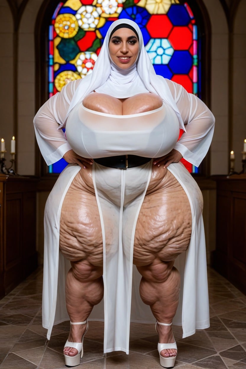 Showing Teeth, Full Body, Dress AI Porn