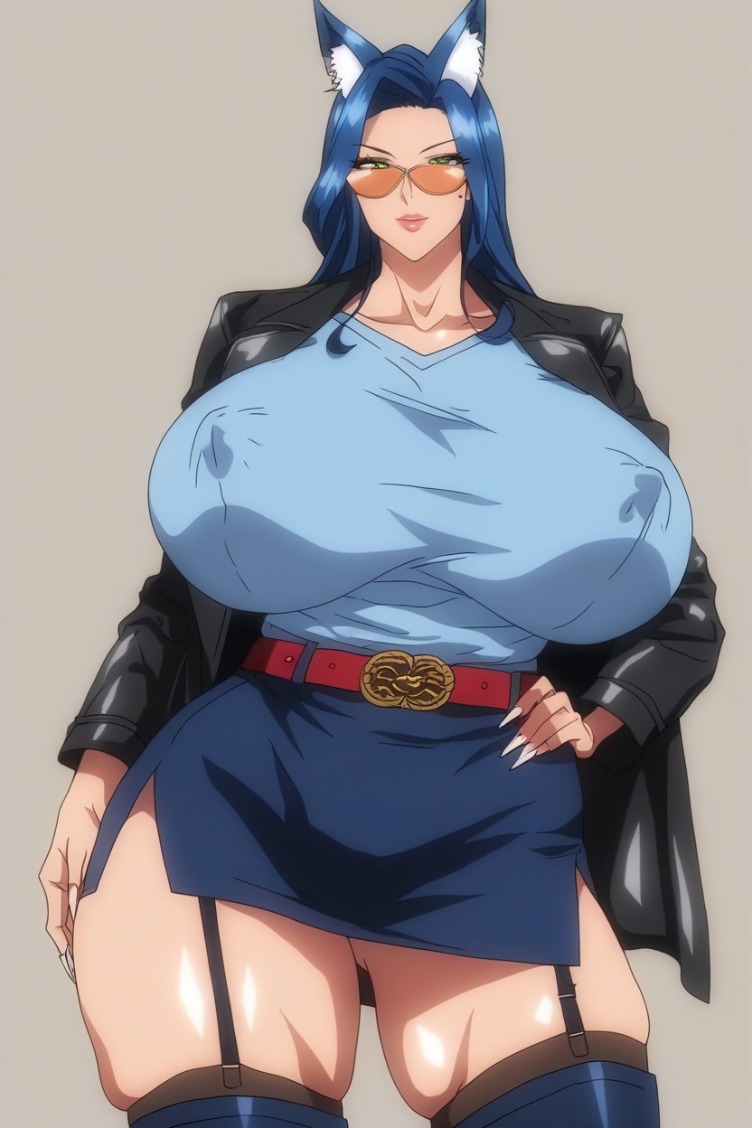 Belt, Erect Nipples, Garters Hentai AI Porn