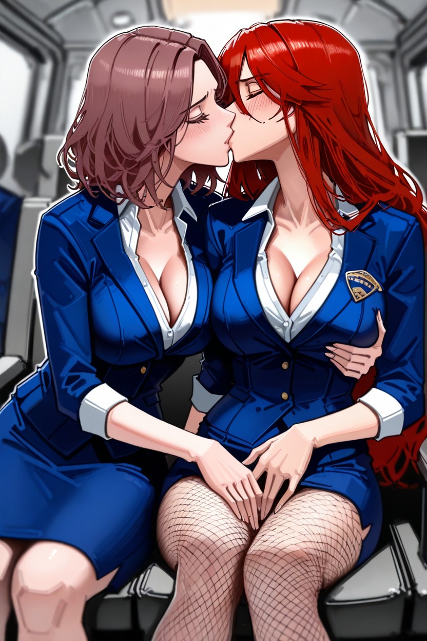 Model, Kiss, Groping From Behind AI Porn