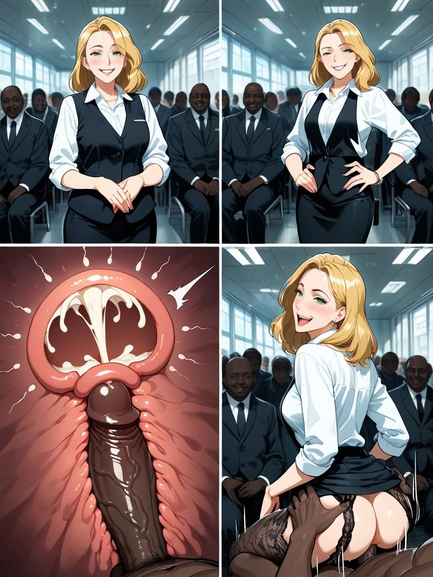 Interracial Sex, Gwen Stacy, Multiple Panel AI Porn