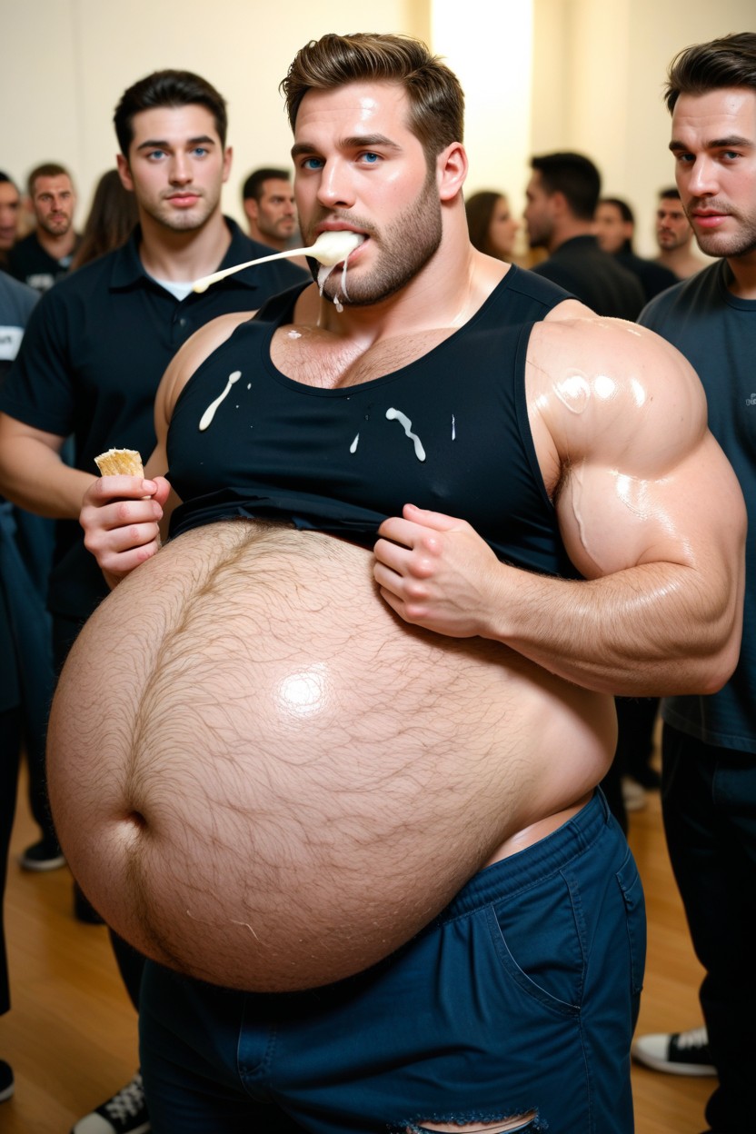 Everyone Gaining Weight, Gaining Weight, Hyper Gut AI Gay Porn