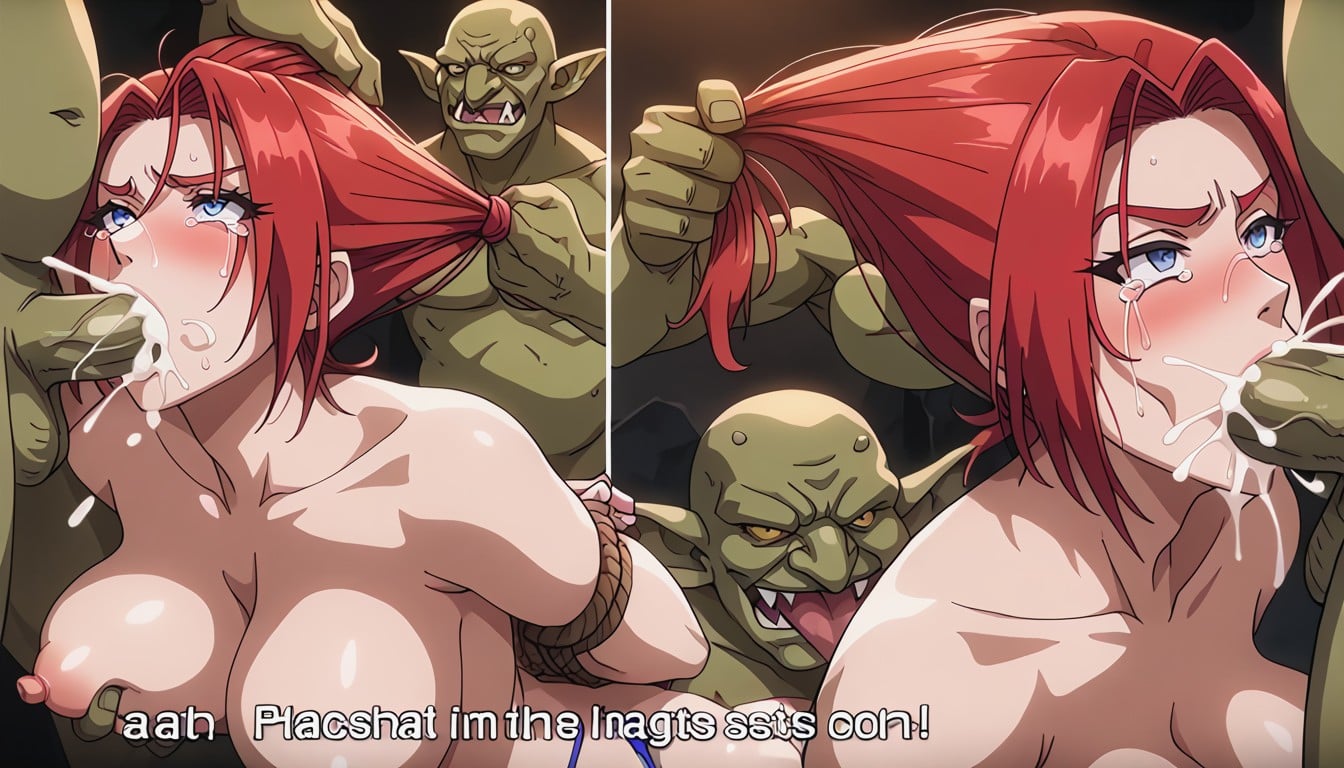 Massive Cumshot In Throat, Gang Blowjob, Grope Tits From Behind Hentai AI Porn