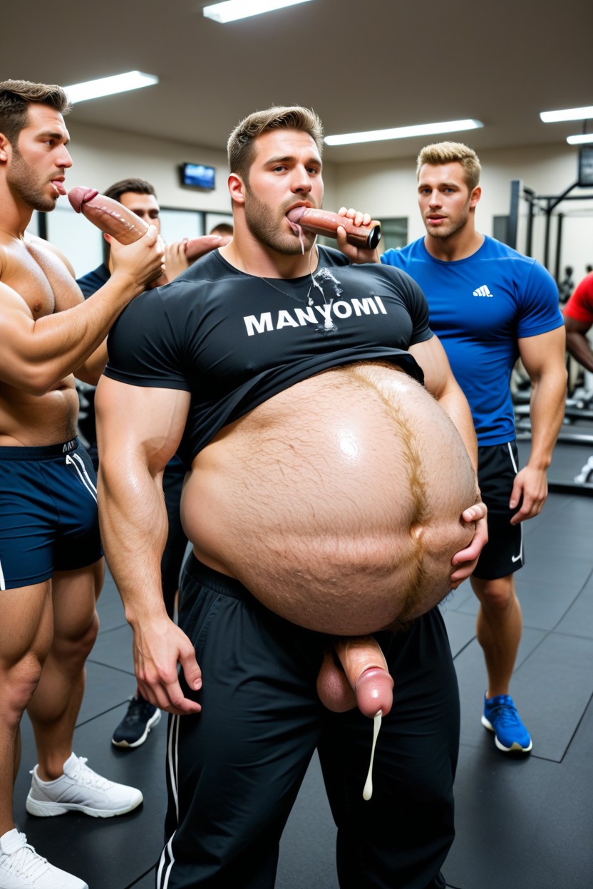 Vêtements Déchirés, Cock Growth, Cheveux Blond Porno IA Gay