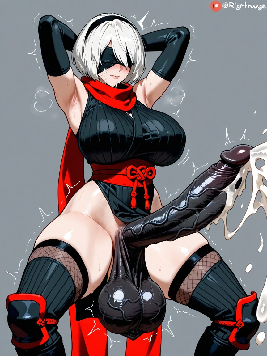 Futanari, Huge Penis, Large Knoted Futanari Hentai AI Porn