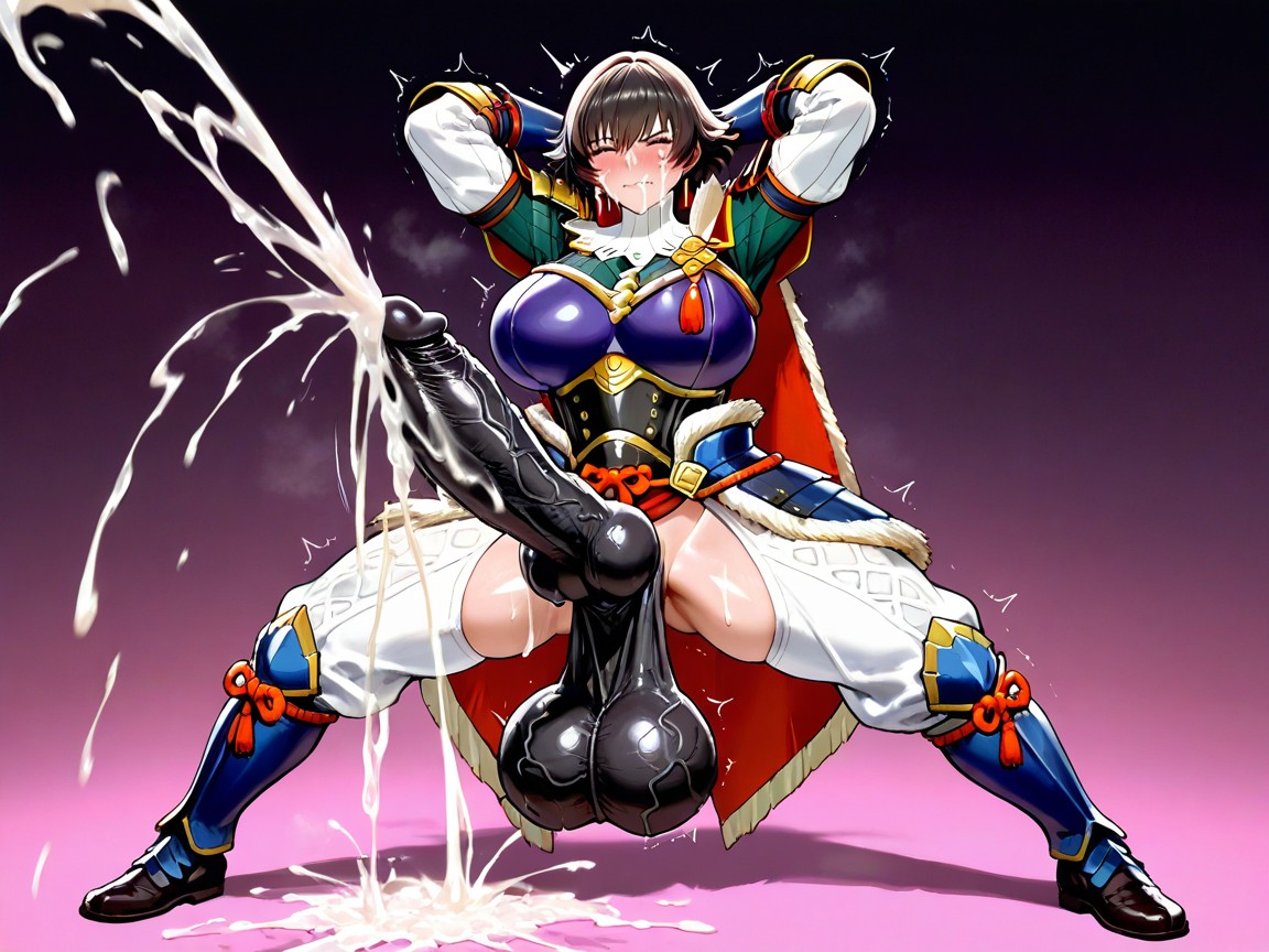 Excessive Squirting, Solo, Bowlegged Pose Hentai AI Porn