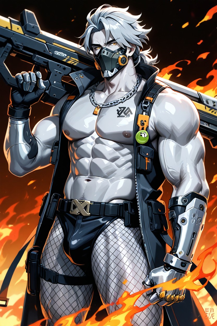 25+, Silver Hair, Dominant AI Gay Porn