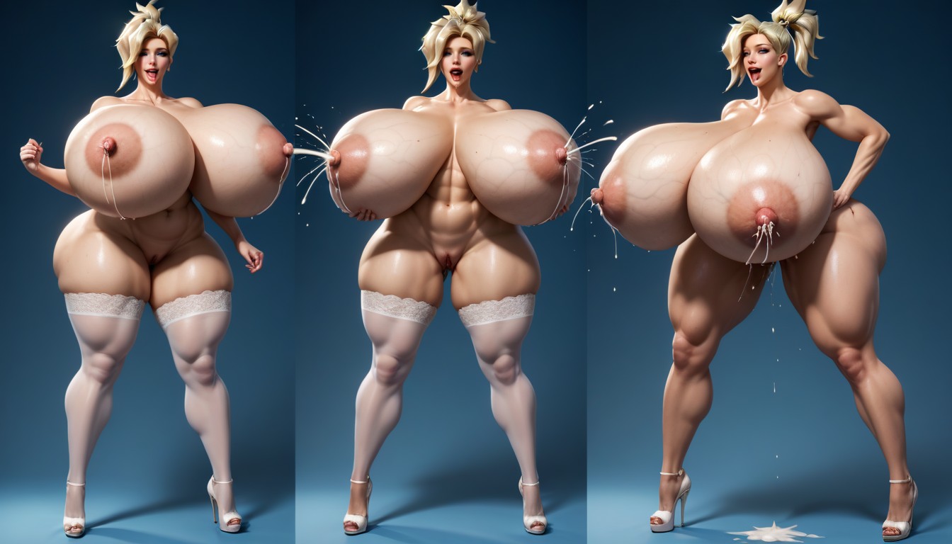 One Person, Smiling, Colossal Breasts AI Porn