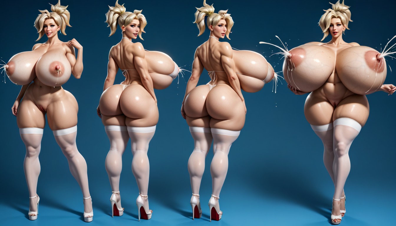 25+, Ridiculously Huge Spherical Round Breasts, Mercy From Overwacth Porno IA