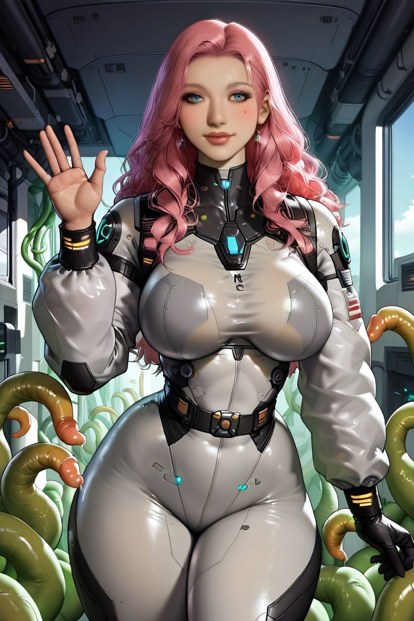 Spaceship, Big Breasted Woman, 18+ Hentai AI Porn