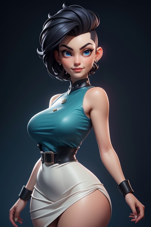 Thick Thighs, Head Bald On The Sides, 25+ Hentai AI Porn