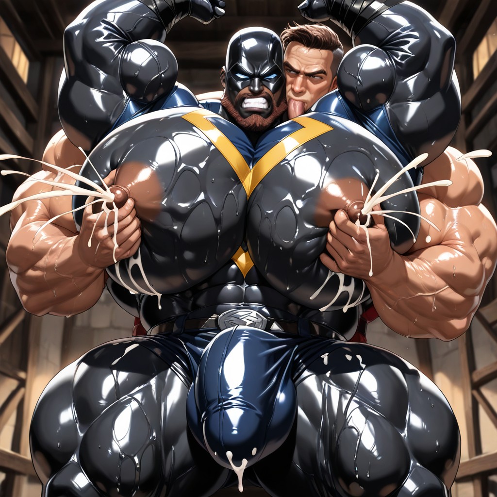 Muscular, Black Lightning From Marvelmassive African Man, Angry AI Gay Porn