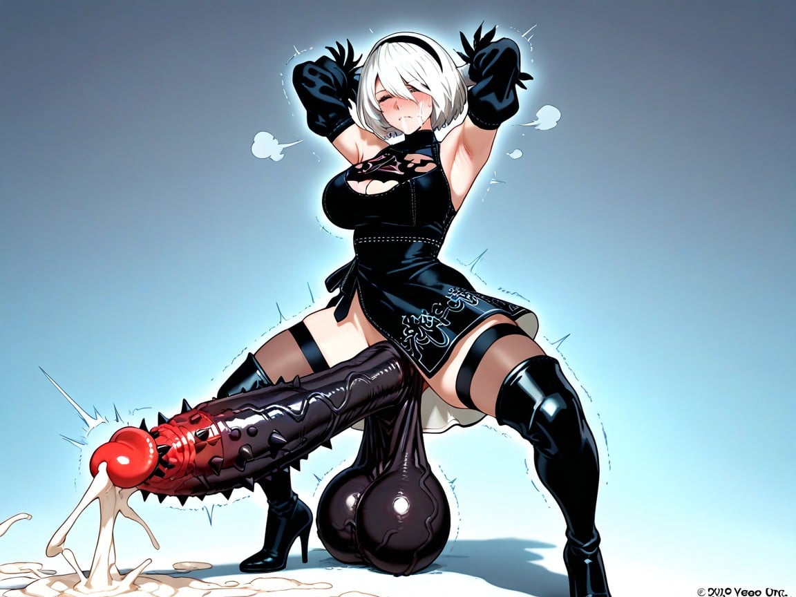 Super Ultra Detailed, Huge Penis, Hyper Massive Testicles Hentai AI Porn
