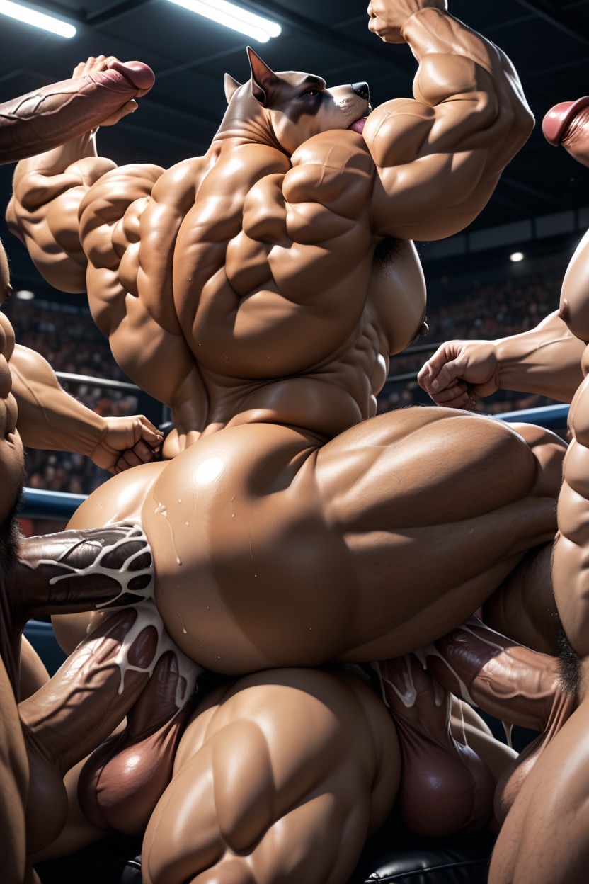Huge Muscles, Triple Penetration, Tail AI Gay Porn