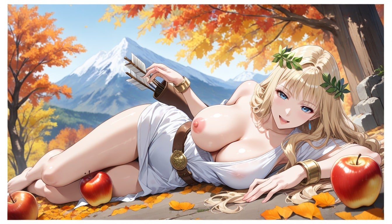 18+, Bottom Up View, Erect Puffy Pink Nipples Hentai AI Porn