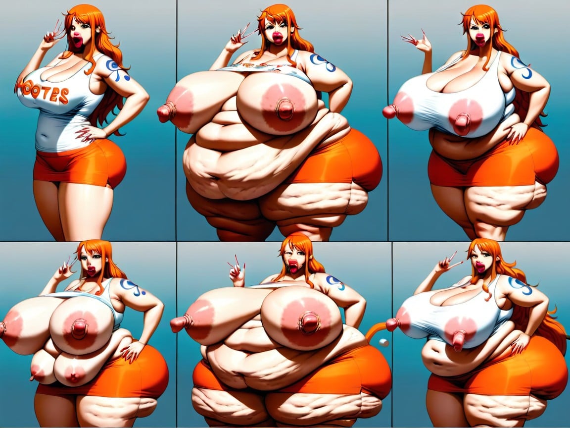 Long Nipples, Extremely Fat Belly, Reír Porno IA