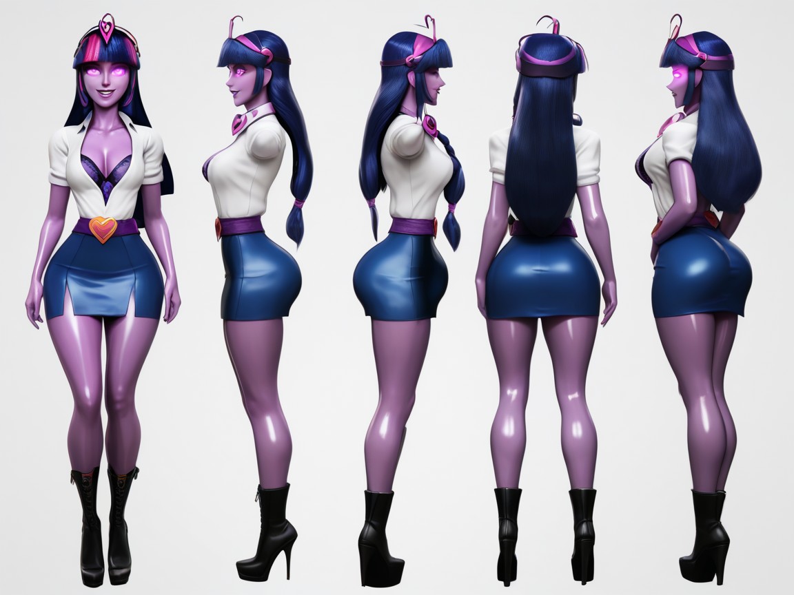 Ditzy, Alone, Thigh-high Heeled Boots Hentai AI Porn