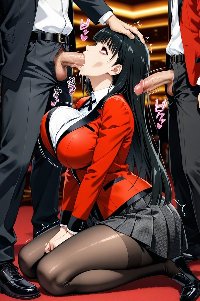 Uniform From Kakegurui, Big Breast, Hand On Head Hentai AI Porn