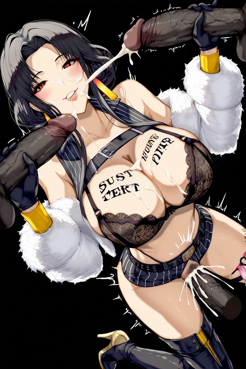 Cum Overflow From Mouth, Twitching Lines, Kiss Lips Hentai AI Porn