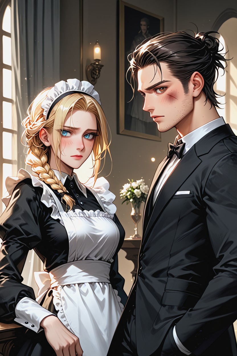 Slightly_slouched_posture, Brown_eyes, 18+ Hentai AI Porn