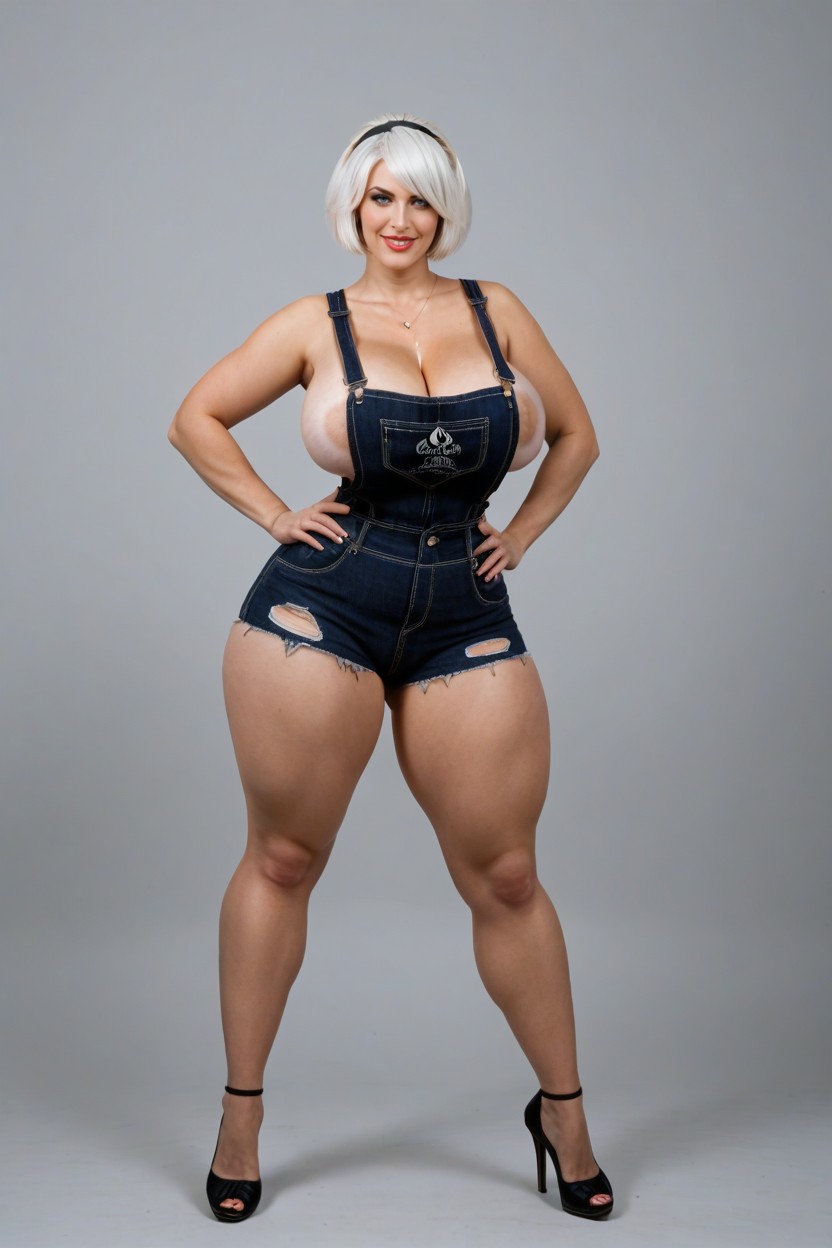Tall Woman, Perfect Glutes, No Bra AI Porn