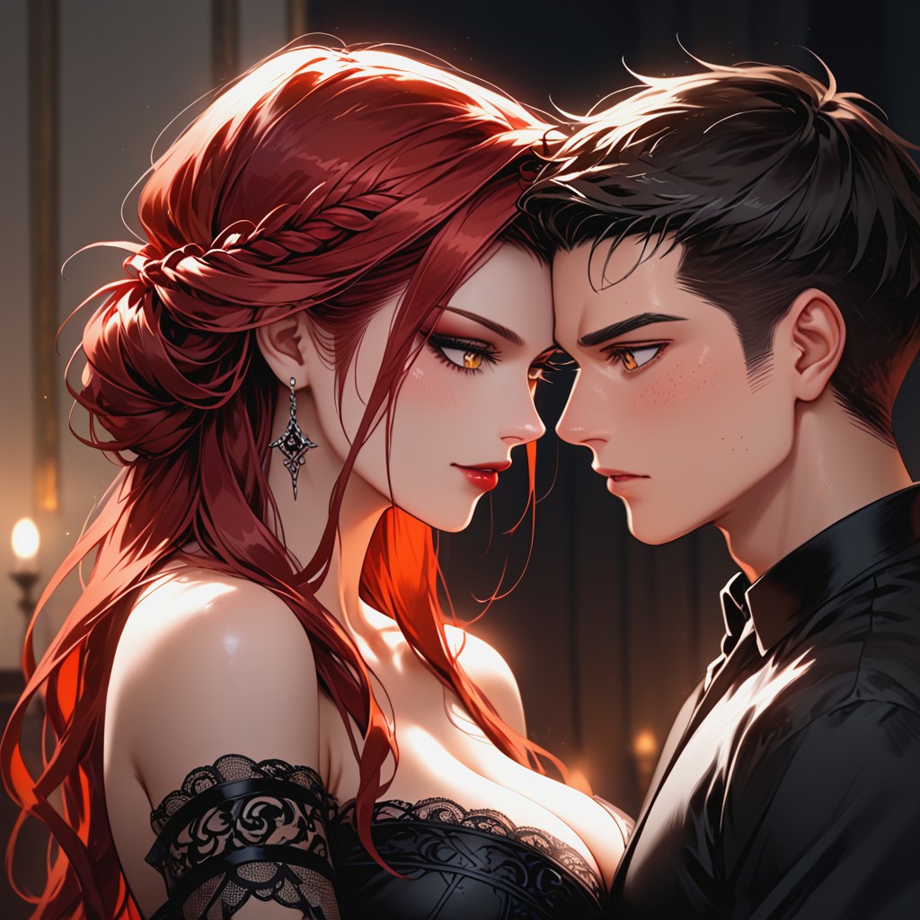 Commanding Posture, Duo, Black_shirt Hentai AI Porn