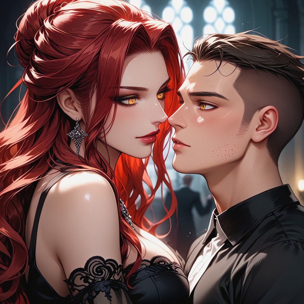Her Lips Close To His Cheek, Predatory Confidence, Slightly_slouched_posture Hentai AI Porn