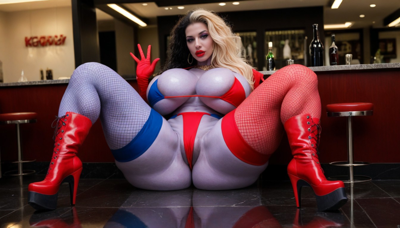 Green Skin, Close Up, Thick Thighs Shemale AI Porn
